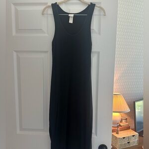 H&M Black Racerback Tank Midi Dress